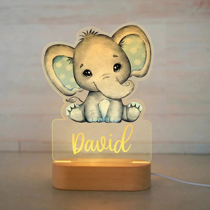 Picture Frame Light Children Animal Night Light Custom Acrylic Lamp Baby Kids Bedroom Decor Neonate Birthday Christmas Gift Petoria Store