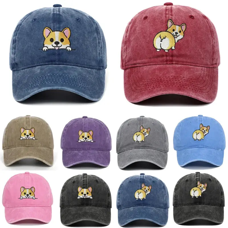 Corgi Baseballkappe – Bestickte Unisex Vintage Cap