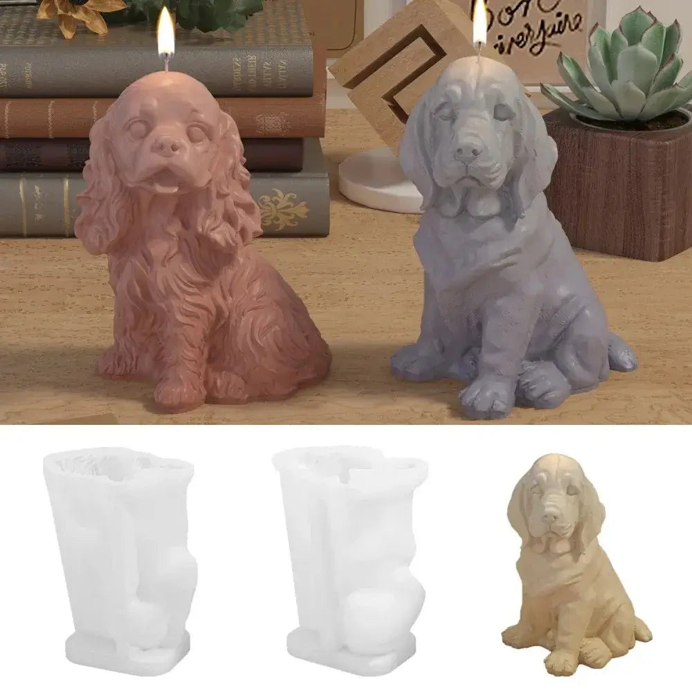 3D Hunde Silikonform für DIY Kerzen Kreativ