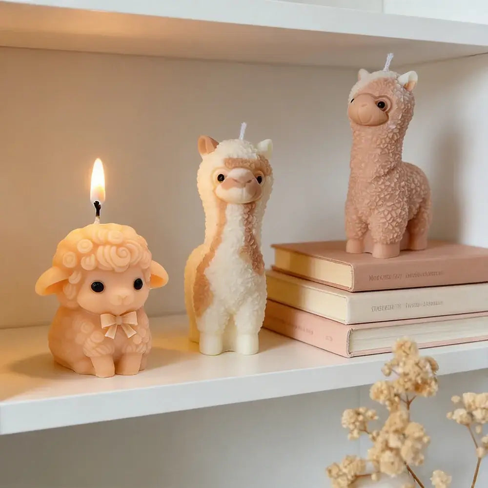 🐑 Petoria™ Schaf &amp; Alpaka Silikonform für Kerzen