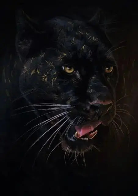 Canvas Painting Animal Art Black Panther Feline Wildlife Posters and Prints Wall Art Picture for Living Room Home Decor Cuadros Petoria Store