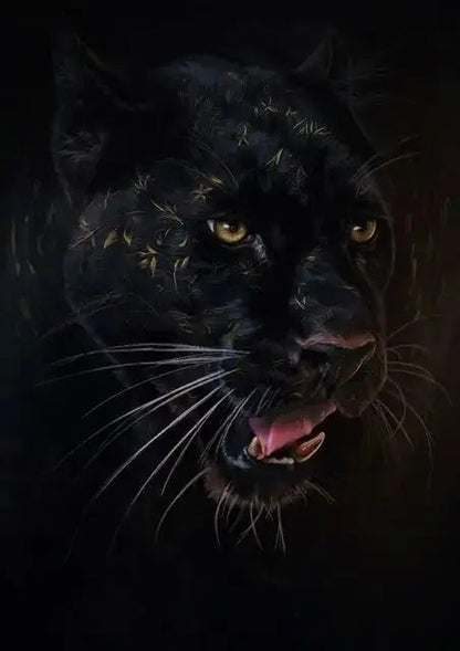 Canvas Painting Animal Art Black Panther Feline Wildlife Posters and Prints Wall Art Picture for Living Room Home Decor Cuadros Petoria Store