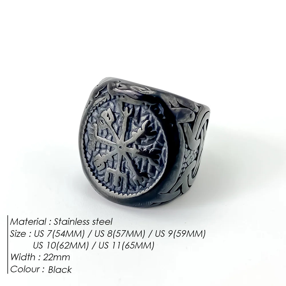 Edelstahl Vintage Ring Herren Klassischer Schmuck