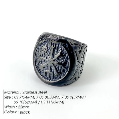 Edelstahl Vintage Ring Herren Klassischer Schmuck