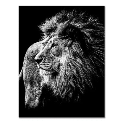Canvas Painting Animal Wall Art Lion Elephant Deer Zebra Posters and Prints Wall Pictures for Living Room Decoration Home Decor Petoria Store