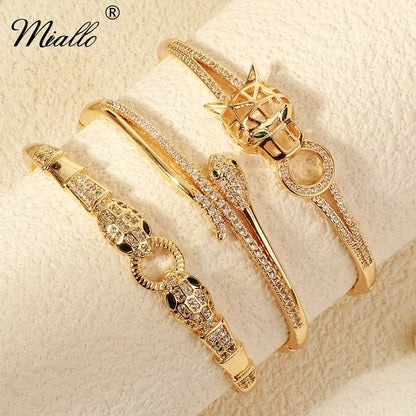 Goldenes Tier Armband aus Edelstahl