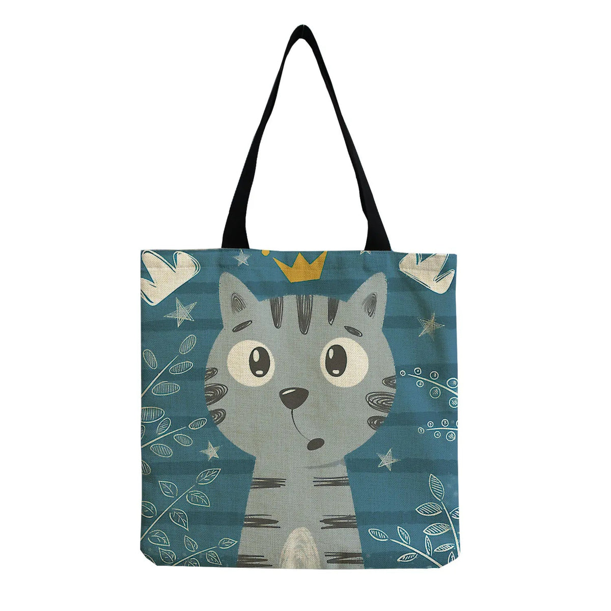 Cartoon Cute Dinosaur Printed Tote Linen Personality Girl Shoulder Bag Large Capacity Travel Storage Packs Women Shopping Bag Petoria Store
