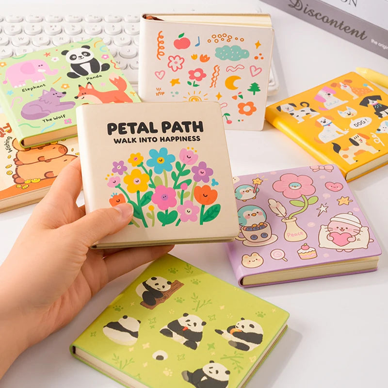 Niedliches Tier-Taschennotizbuch, tragbares Blanko-Tagebuch für Kinder, Studenten, Mini-Zeichenbuch, DIY-Handbücher, Schreibwaren, Geschenk