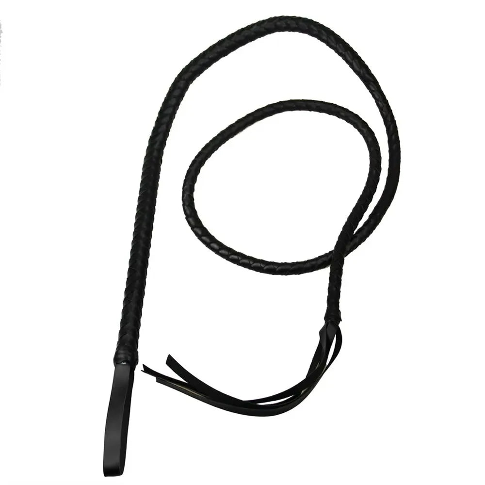 1 Stück Spanking-Paddle Reitgerte mit Griff aus Leder, 1,8 m, tragbar, für Reittraining und Rennen