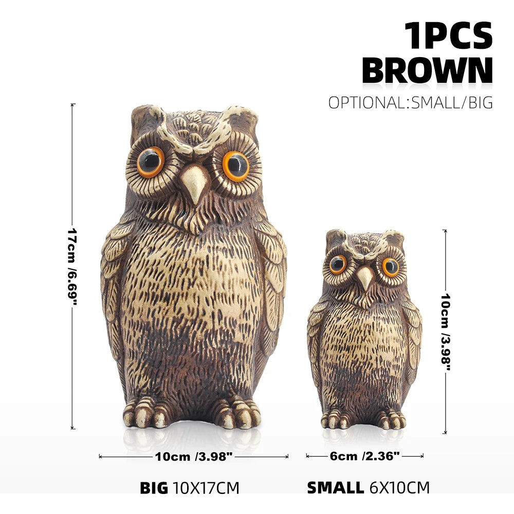 Garden Decor Realistic Owl Statue Scarecrow Fake Bird Scarer Lawn Garden Courtyard House Decorative Figurine Home Decoration Toy Petoria Store