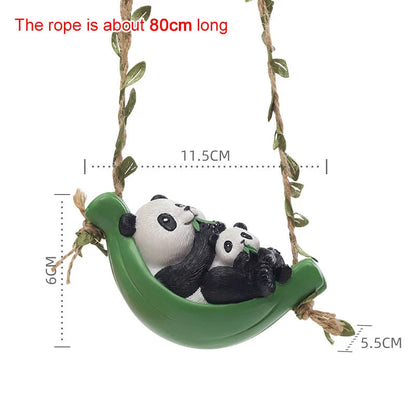 Garden Animal Pendant Cute Parent-child Resin Hanging Piece Horticulture Decoration Ornament Landscape Warm Lovers Hangings Petoria Store