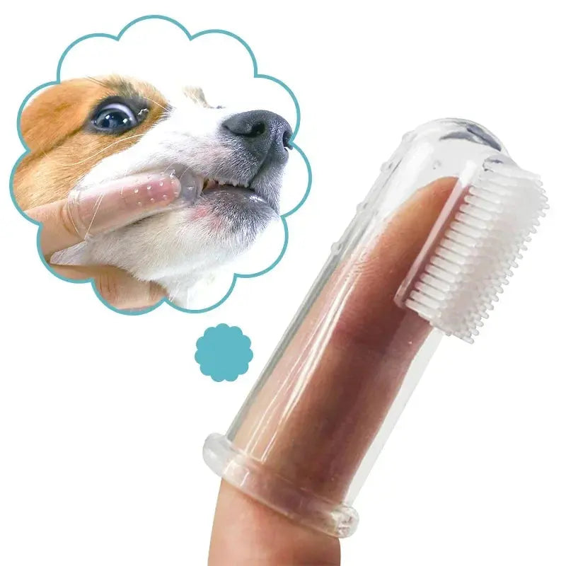 Weiche Finger-Zahnbürste für Hunde und Katzen Petoria