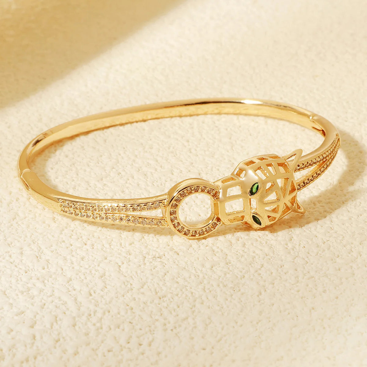 Trendy Edelstahl Goldene Schlange Eule Zirkonia Armband Für Frauen Klassische Tiere Armreifen Schmuck Zubehör Sommer Als Geschenk