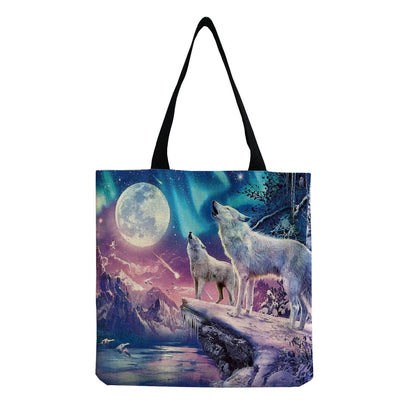 Cartoon Cute Dinosaur Printed Tote Linen Personality Girl Shoulder Bag Large Capacity Travel Storage Packs Women Shopping Bag Petoria Store