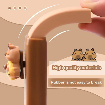 Petoria® Capybara Radiergummi mit Druckmechanismus – Niedliches Cartoon-Design