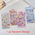 Collection of four sticker sheets featuring various adorable 3D animal designs in pastel and vibrant colors, glossy finish