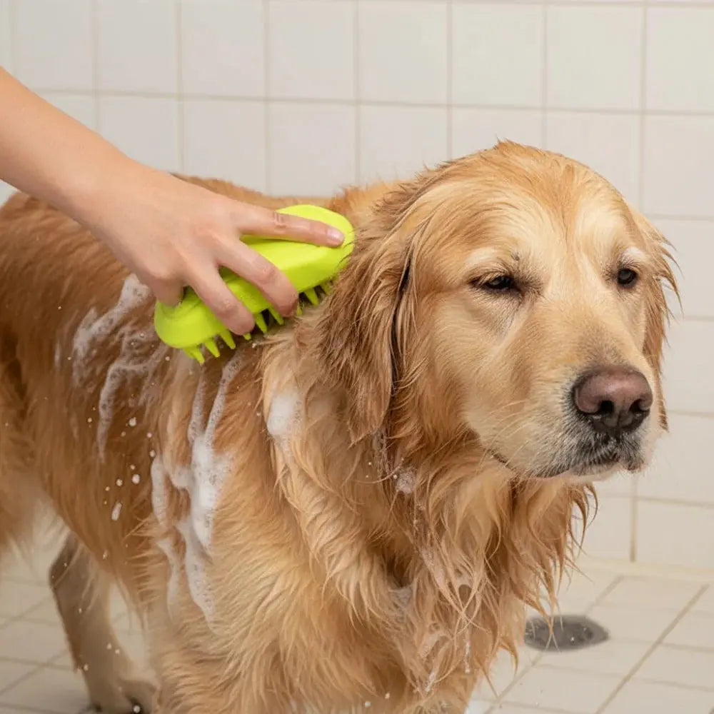 Weiche Silikon-Massagebürste für Hunde und Katzen Petoria
