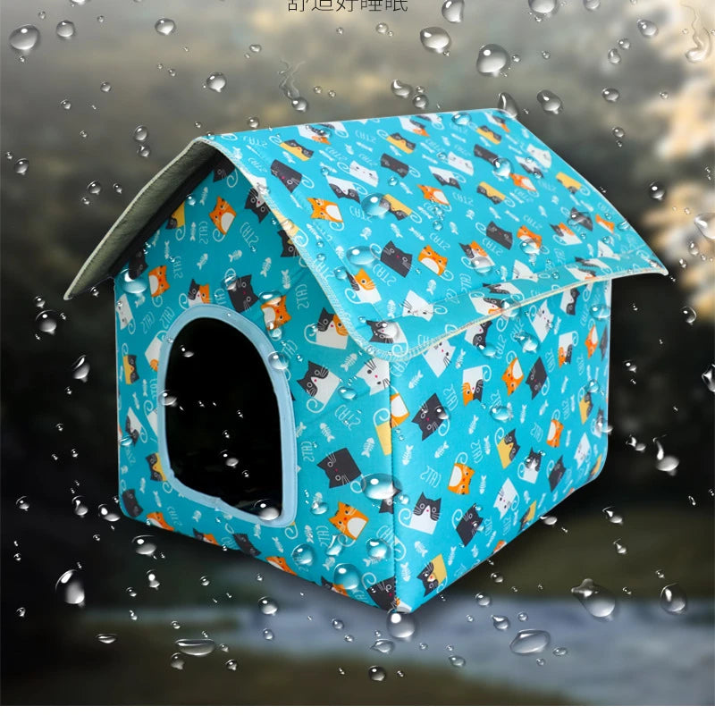 Water-resistant Foldable and Detachable Pet House Ideal for Cats Dogs in Outdoor Environments Cat House Cats Home Pet Supplies Petoria Store