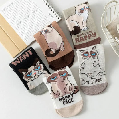 Katzen Baumwollsocken