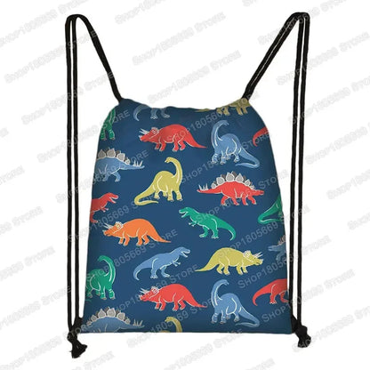 Ancient Animal Dinosaur Backpack Women Men Travel Bag Teenager Boys Girls Bookbag Children Canvas Drawstring Bag Kids Gift Petoria Store