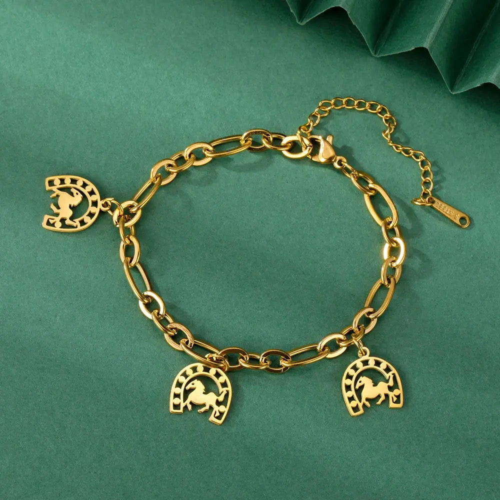 Hufeisen-Armband aus Edelstahl für Damen und Herren Petoria