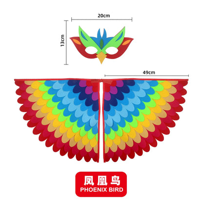 🦚 Petoria™ Pfauen Umhang mit Maske