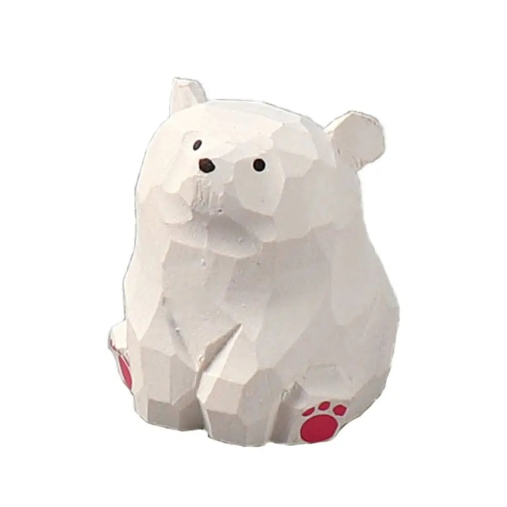 Kreative Cartoon Tier Holz Bär Figur Holz Geschnitzte Desktop Schnickschnack Skulptur Kinder Spielzeug Carving Katze Statue