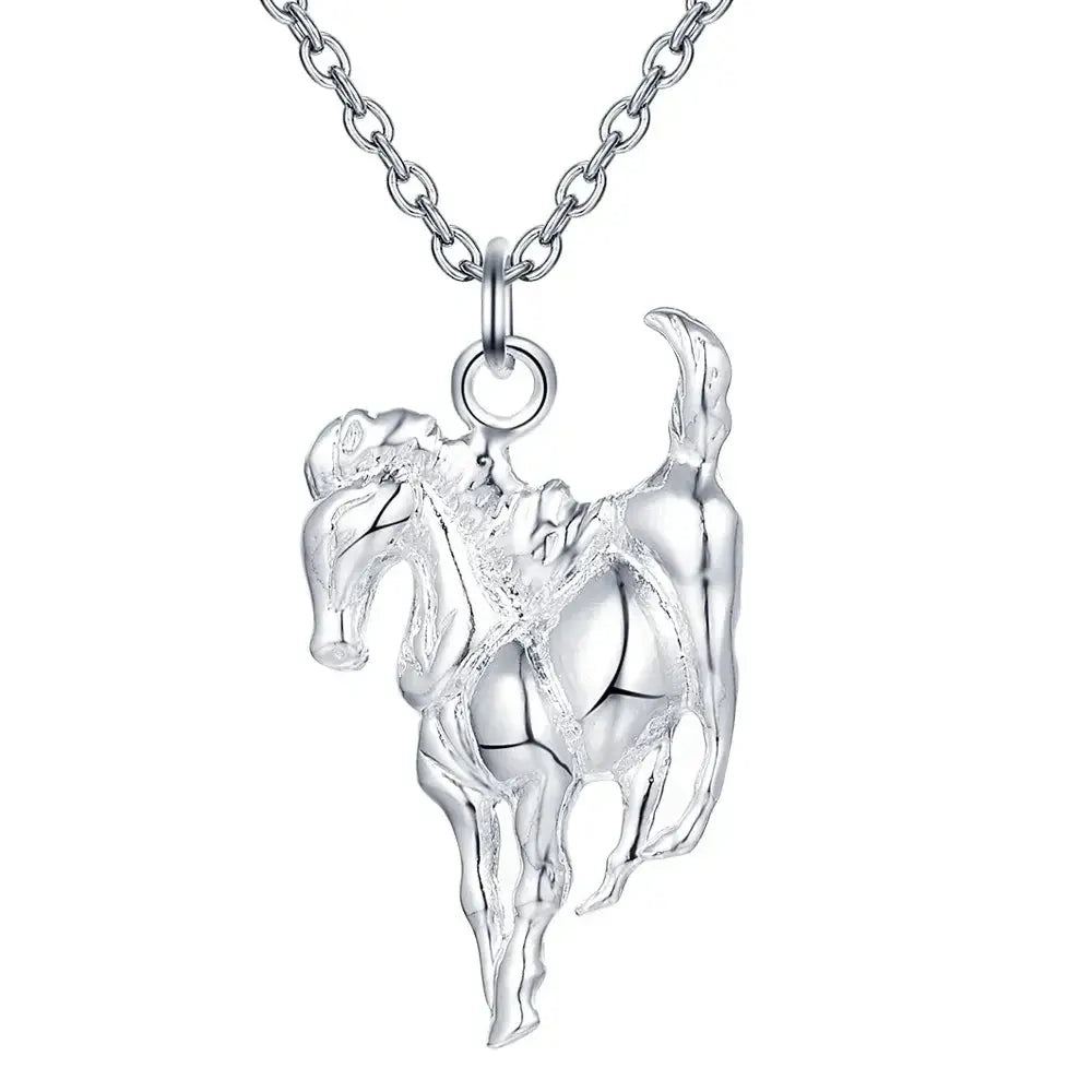 Pferdeanhänger-Halskette aus 925er-Sterlingsilber Petoria