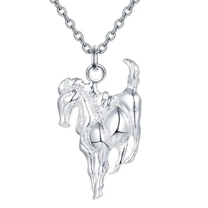 Pferdeanhänger-Halskette aus 925er-Sterlingsilber Petoria
