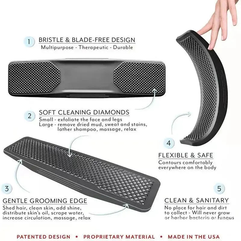 Premium Pferdemassagebürsten Set für die tägliche Pferdepflege Petoria