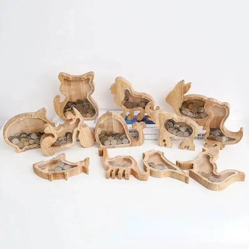 Holz Tier Sparschwein für Kinder Petoria