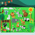 Bright felt zoo-themed Montessori puzzle with various animals like lion, zebra, and panda, perfect for children&