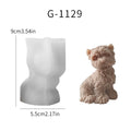 Niedlicher Hund Aromatherapie Kerze Silikonform DIY Tier Teddy Hund Kerze Gips Tropfen Kerze Silikonform