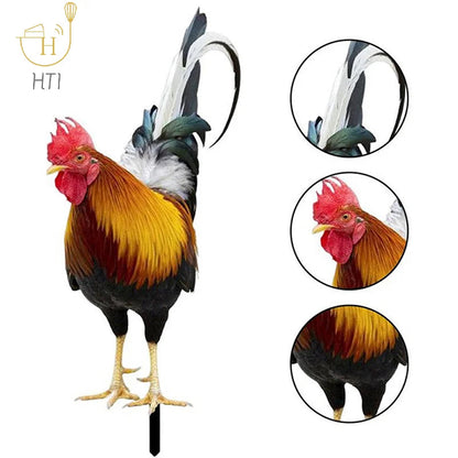 Garden Rooster Statue Chicken Sculpture For Yard Decor Weatherproof Hen Figurine For Patio Backyard Home Outdoor Decoration Petoria Store