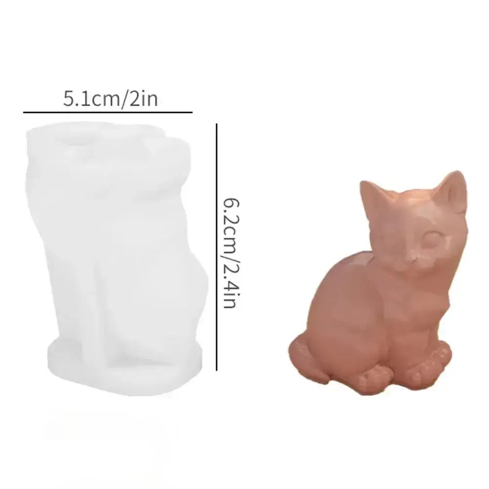 3D Hunde Silikonform für DIY Kerzen Kreativ