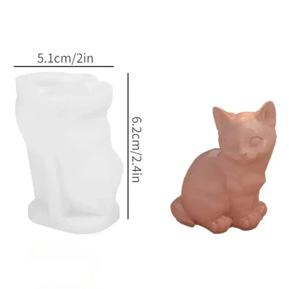 3D Hunde Silikonform für DIY Kerzen Kreativ