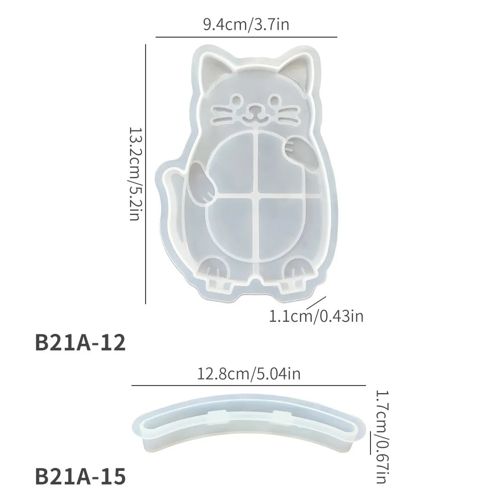 Cartoon Animal Photo Frame Silicone Mold DIY Cat Dog Dinosaur Picture Frame Resin Mould For Home Decoration Desktop Ornament Petoria Store