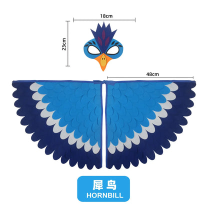 🦚 Petoria™ Pfauen Umhang mit Maske