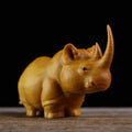 Holzschnitzerei Tier-Auto-Ornamente - Handgefertigte Nashorn-, Nilpferd-, Elefanten-Figuren, Einzigartige Armaturenbrett-Dekoration & Geschenkidee, 1/3-teiliges Set