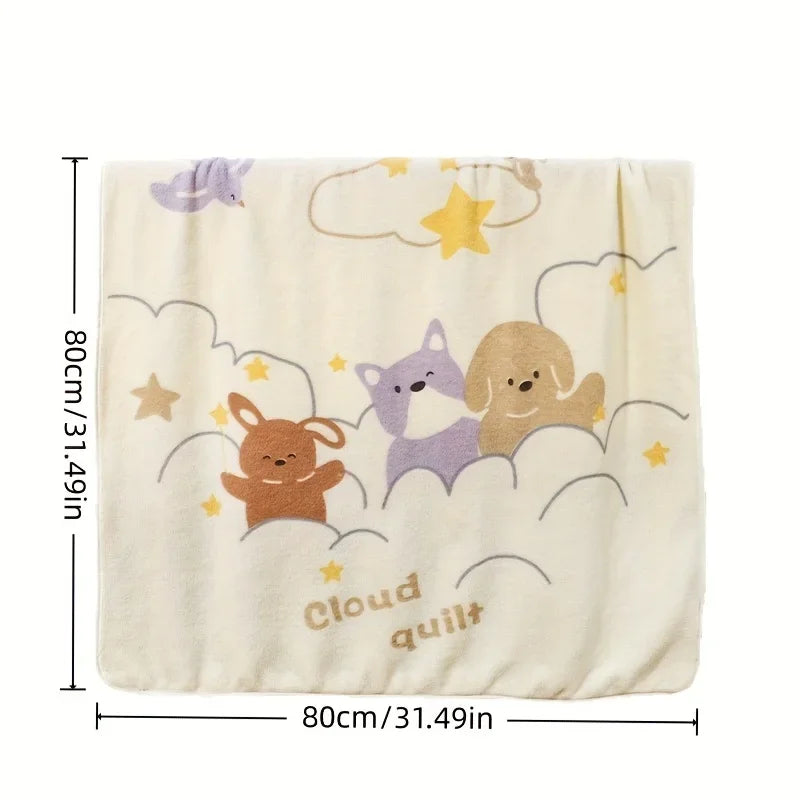 1 Haustierdecke, weiche und bequeme Haustierdecke mit Cartoon-Motiv, geeignet für Hunde und Katzen, Weihnachtsgeschenk