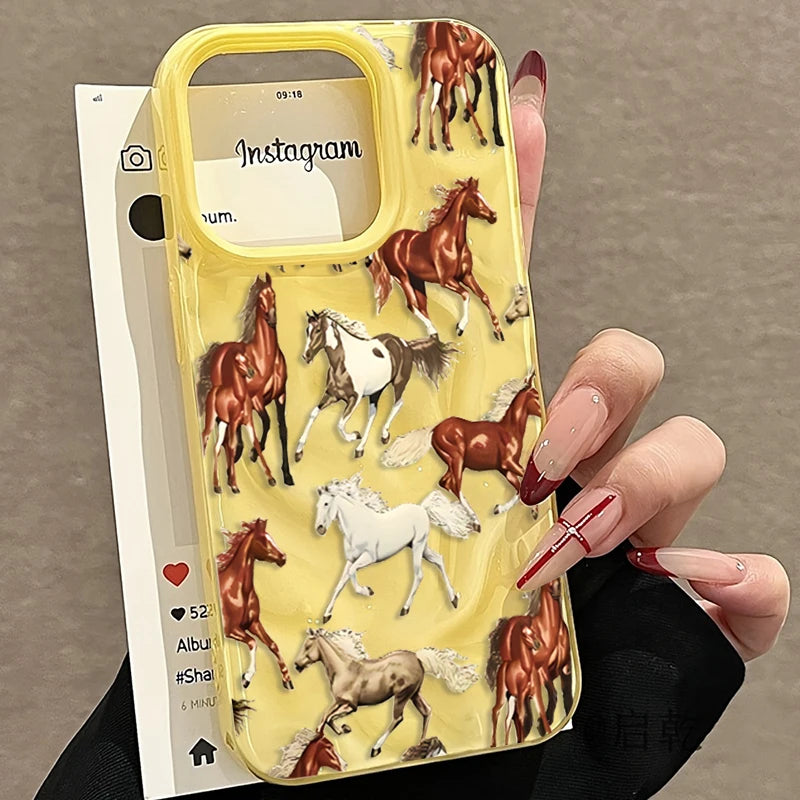 Pferde iPhone Handyhülle Robuste Schutzhülle
