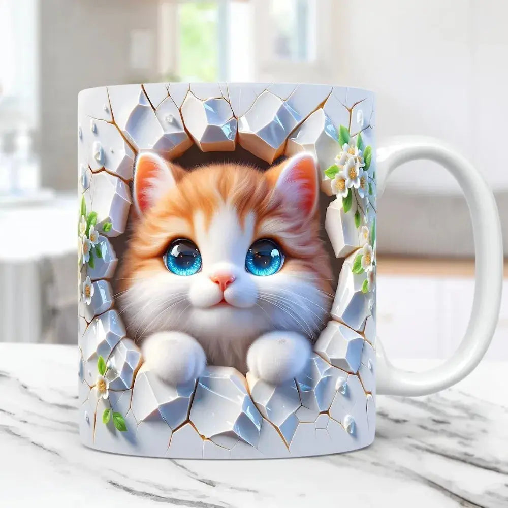 3D Keramikbecher mit Tiermotiv Petoria