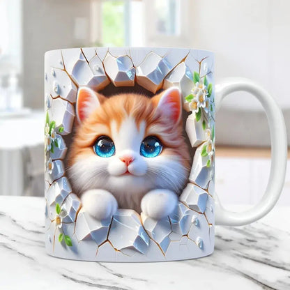 3D Keramikbecher mit Tiermotiv Petoria