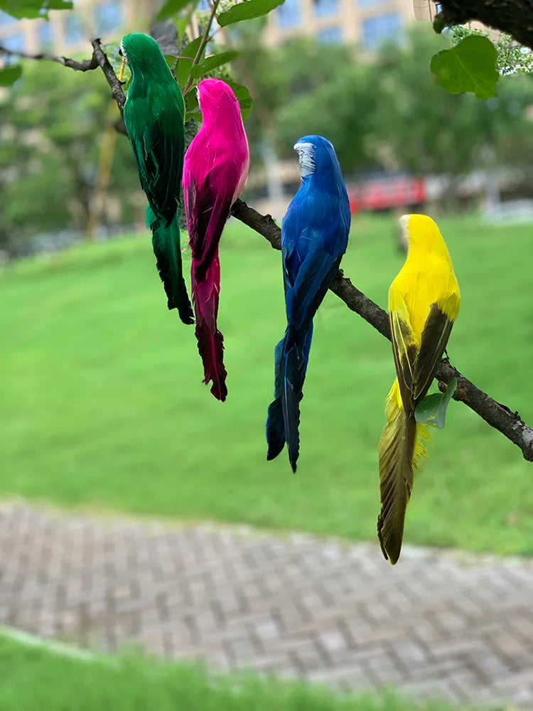 25/35cm Simulation Parrot Garden Decoration Creative Lawn Figurine Ornament Animal Bird Outdoor Garden Party Prop Decoration Petoria Store