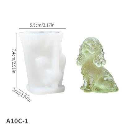 3D Tier Silikonform für Kerzen Petoria
