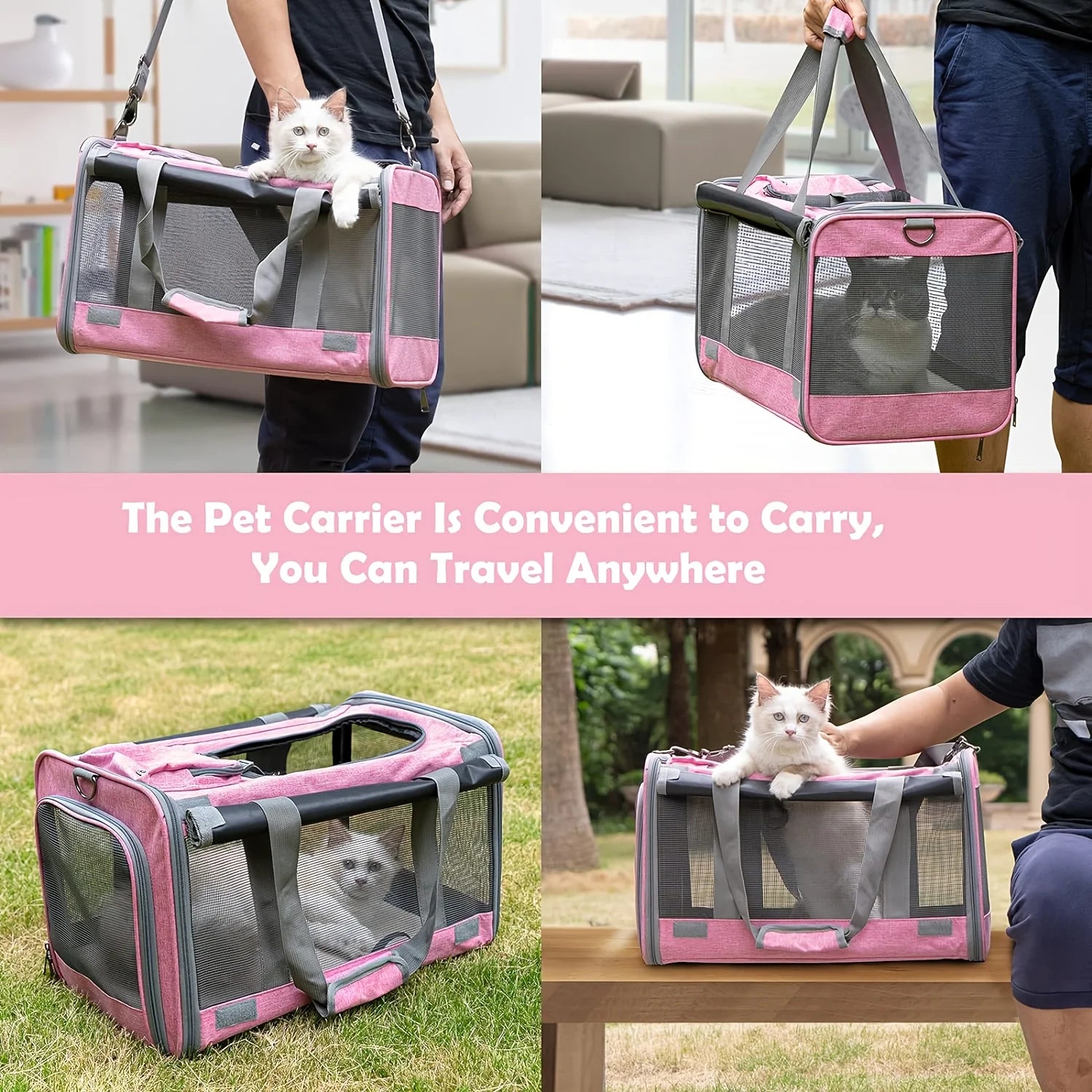 🐾 Petoria® Premium Transporttasche für mittelgroße &amp; große Hunde und Katzen – Faltbar &amp; Atmungsaktiv