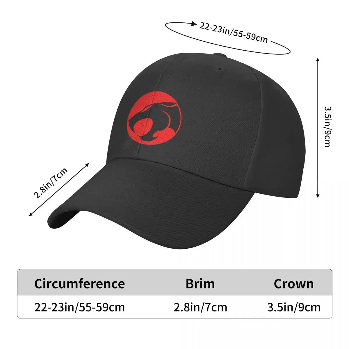 Vintage Baseballkappe mit Katzenlogo – Verstellbare Unisex Cap