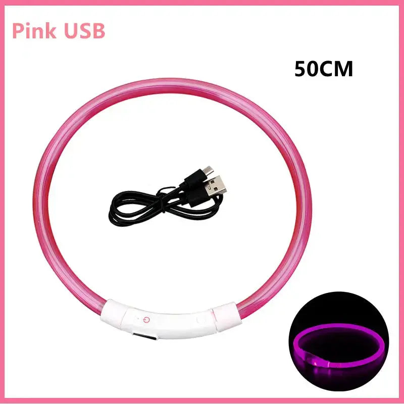 USB-aufladbares LED-Leuchthalsband für Hunde und Katzen Petoria