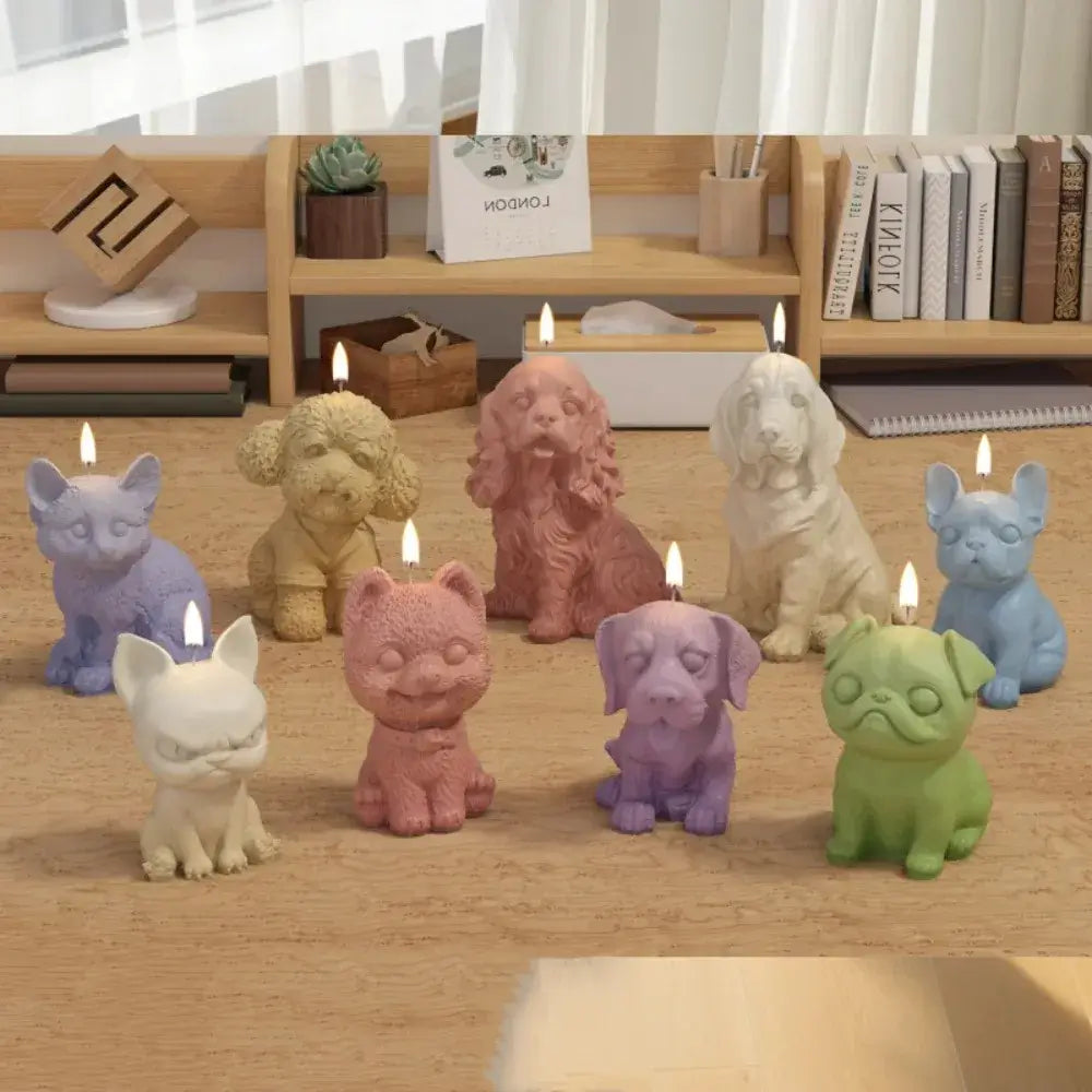 3D Hunde Silikonform für DIY Kerzen Kreativ
