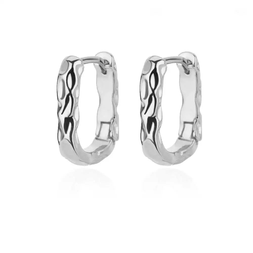 Elegante runde Ohrringe für Frauen und Mädchen, luxuriöse Edelstahl-Creolen, Vintage-Stil, Hochzeit, Verlobung, ästhetischer Schmuck
